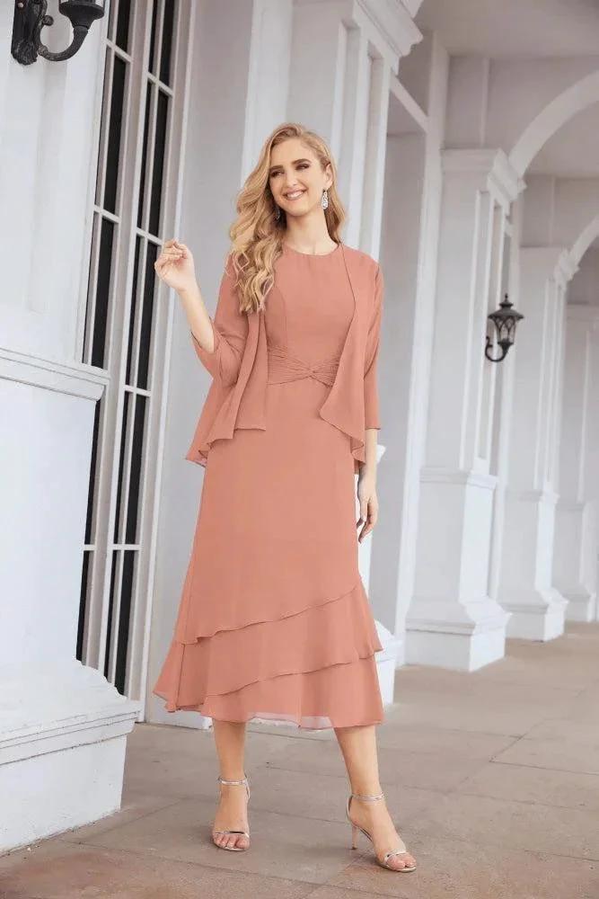 Sunnderly Two-Piece A-line Mother of The Bride Dress Formal Party Gown Dress SY28072 by numbersea