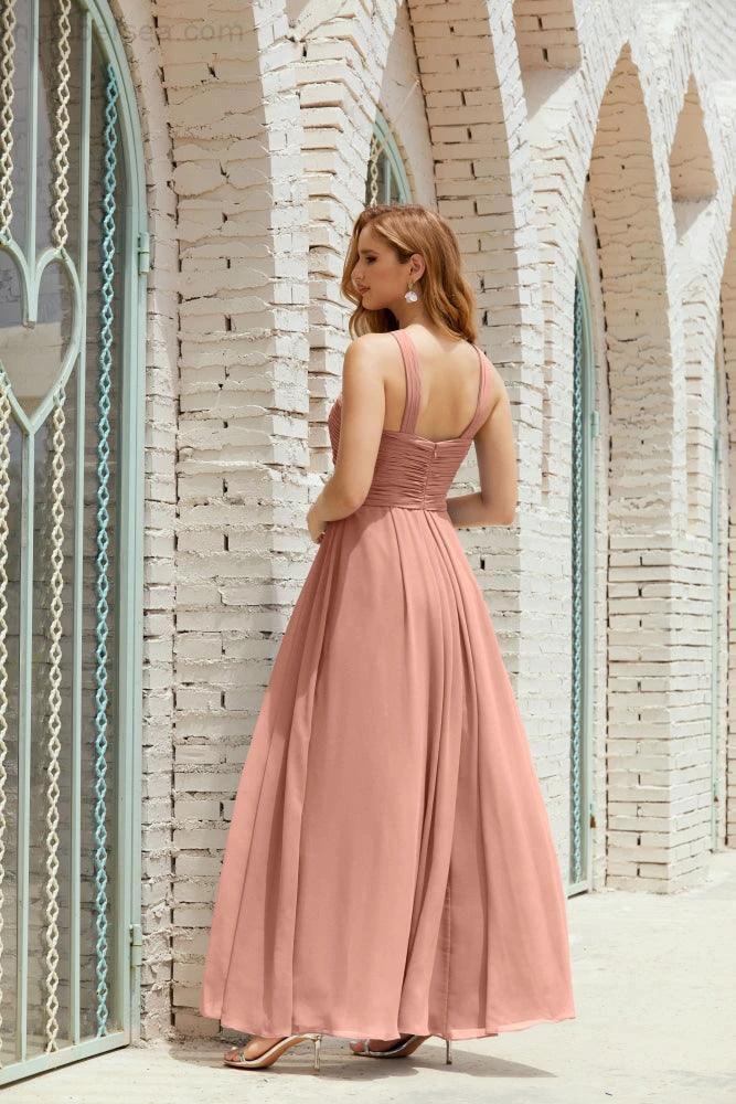 Halter Bridesmaid Dresses Formal Cocktail Prom Gown 28015 by numbersea