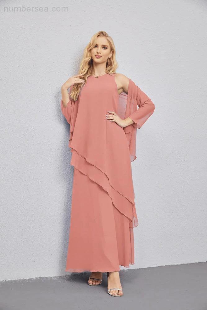 Mother of Bride Dresses with Open Front Lightweight Cardigan Formal Prom Gown 28081 by numbersea