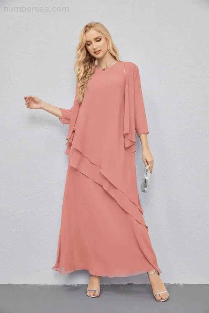 Mother of Bride Dresses with Open Front Lightweight Cardigan Formal Prom Gown 28081 by numbersea