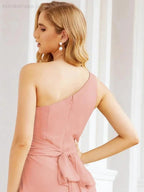 Numbersea One Shoulder Bridesmaid Dresses Long Formal Prom Gowns 28048