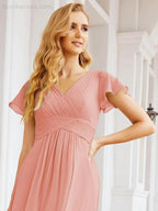 Numbersea Formal Prom Gowns for Mother of The Bride Cap Sleeves Bridesmaid Dress 28047 by numbersea
