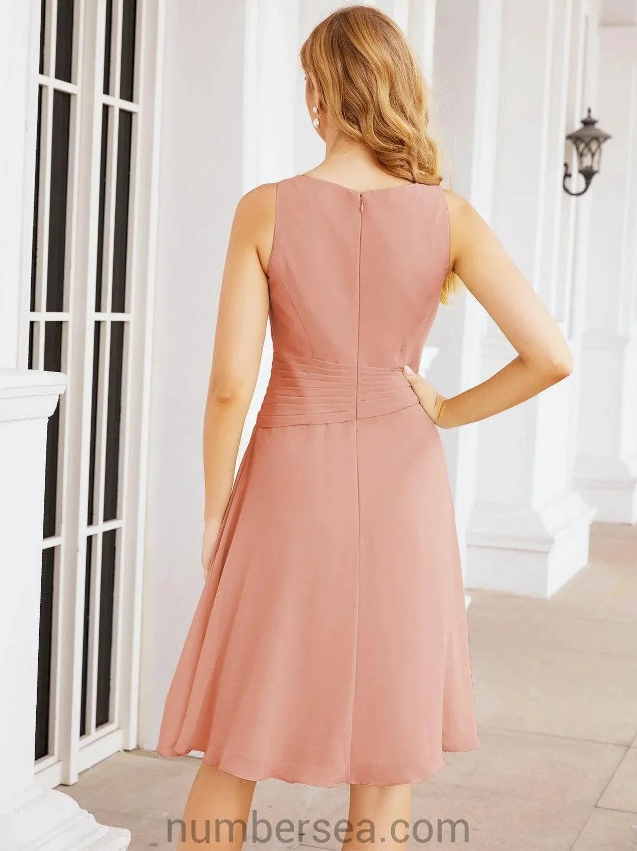 Sunnderly Mother of The Bride Dresses Prom Dress Casual Pleated Dress SY28065 by numbersea