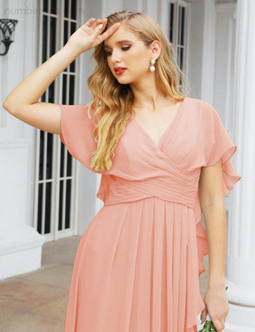 Numbersea Bridesmaid Dresses Backless Formal Prom Gowns for Evening Party Mother of The Bride Dress 28040