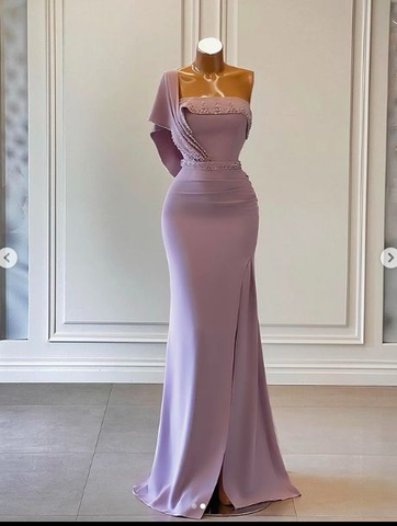 Mermaid Prom Dresses One Shoulder Prom Dresses Arabic Evening Dresses Y5622