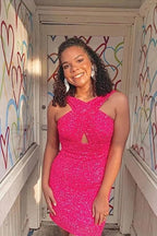 Halter Homecoming Dresses Short Prom Dresses for Teens SYH75 by vivymakudress