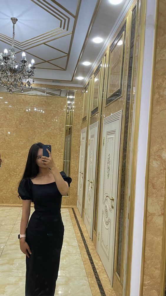 Charming Black Sheath Long Evening Dress Black Evening Gown Y6886