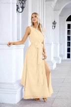 Ladies Chiffon One Shoulder Bridesmaid Evening Dress Wedding Party Evening Dress 28133 by numbersea