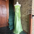 Simple Green Satin Chiffon Evening Dress Long Prom Dress Y8201 by simplepromdress