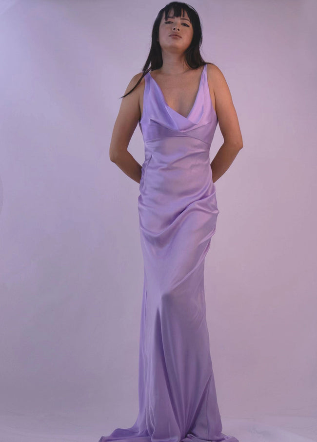 100% Mulberry Silk Collene Dress Gown Hover Image