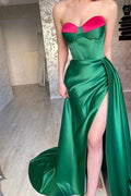 Sweetheart Sleeveless Mermaid Prom Gown with Dazzling Split by BIZTUNNEL