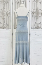 Classy Spaghetti Straps Blue Chiffon Beaded Prom Dress Evening Dress Y8248 by simplepromdress