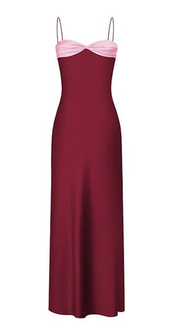 Vestido de noche largo con tirantes finos y escote corazón, vestido de fiesta Y7466