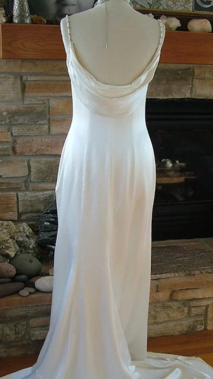 Sparkle White Long Wedding Dress,Wedding Guest Dress Y4399 by simplepromdress