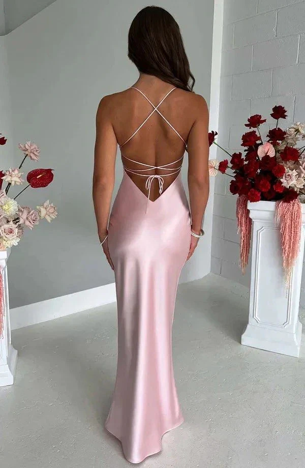 Pink Bodycon Long Prom Dress Evening Dress Y8158 by simplepromdress