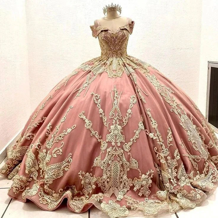 New Quinceanera Dress For Sweet Girl Beaded Appliques Floor Length Princess Ball Gown Y6521 by simplepromdress