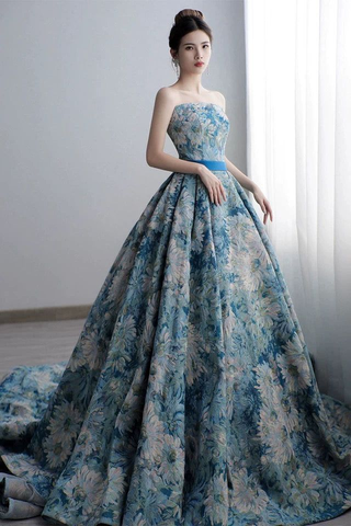 New Style Detachable Sleeve Long Prom Dress Unique Formal Evening Dress Y6081