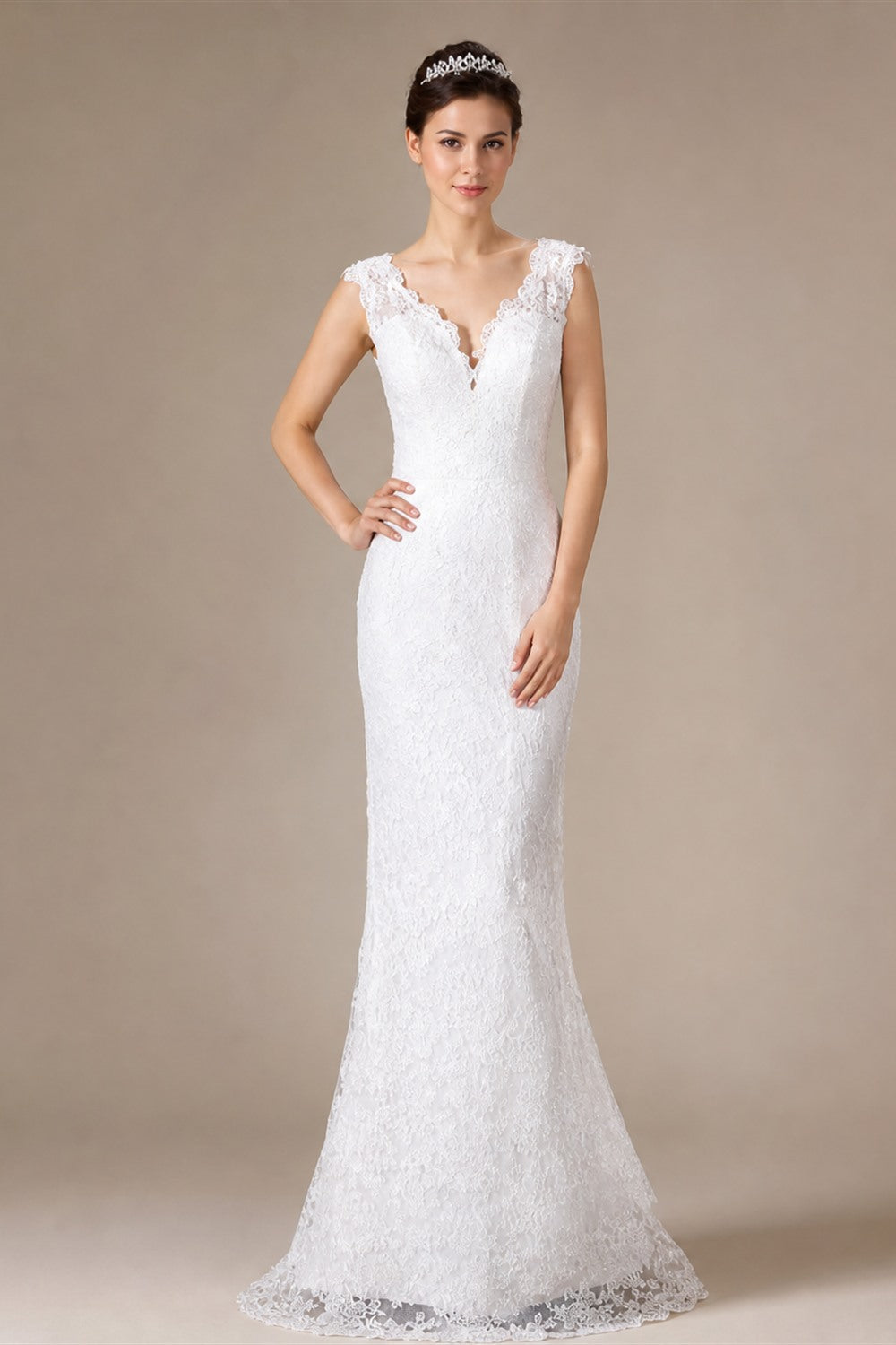 Shiny Mermaid Sexy Backless Wedding Dress Customized Modern Deep V Neck Bridal Gown With Cape Fantasy Sequined Classy Bride Wear - studio product image 6