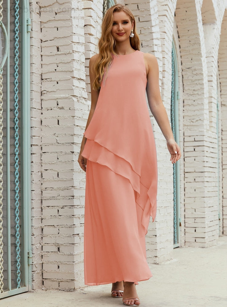 Chiffon Long Plus Size Mother of Bride Dresses Formal Bridesmaid Prom Gown SY28019