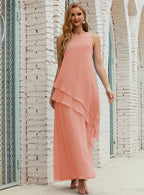 Chiffon Long Plus Size Mother of Bride Dresses Formal Bridesmaid Prom Gown SY28019