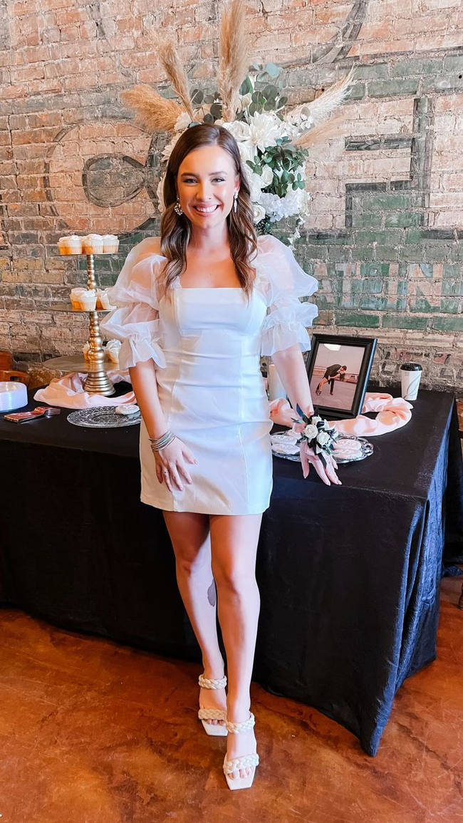 White Homecoming Dress White Party Dress Y2277 Hover Image