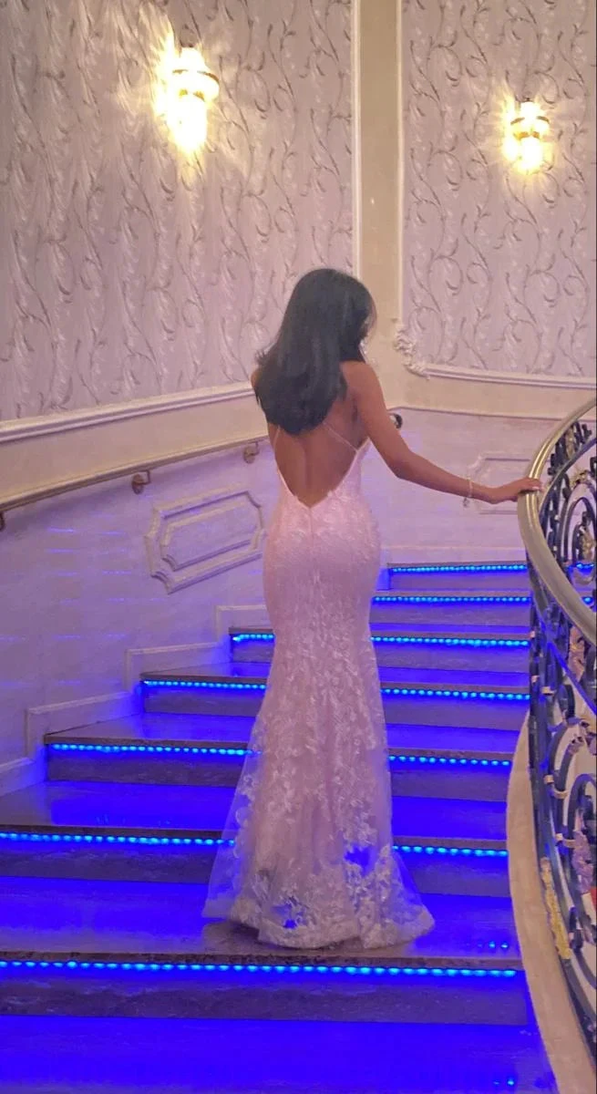 Pink Aesthetic Prom Dress,Backless Evening Dress Y3001 by simplepromdress