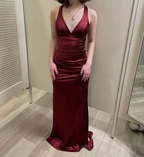 Strappy-Back Satin Evening Gown Charming Formal Gown Y2927 by simplepromdress