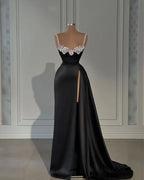 Gorgeous Black Straps Sweetheart Sheath Evening Dress Y6666 by simplepromdress