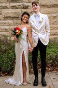 Elegant Sequins Long Prom Dress Formal Evening Dresses with Lace Appliques Y1768 by simplepromdress