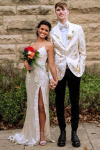 Elegant Sequins Long Prom Dress Formal Evening Dresses with Lace Appliques Y1768 by simplepromdress