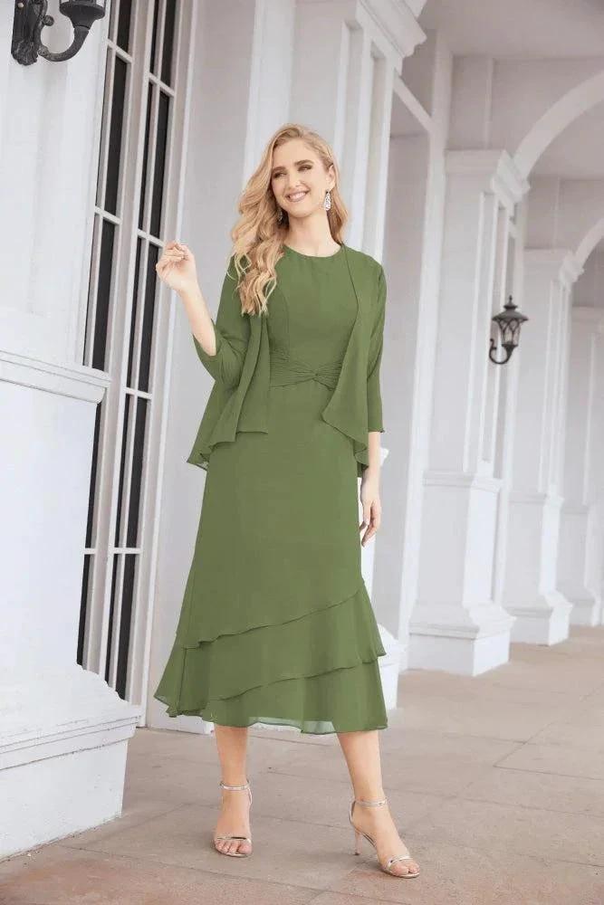 Sunnderly Two-Piece A-line Mother of The Bride Dress Formal Party Gown Dress SY28072 by numbersea