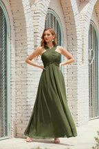 Halter Bridesmaid Dresses Formal Cocktail Prom Gown 28015 by numbersea