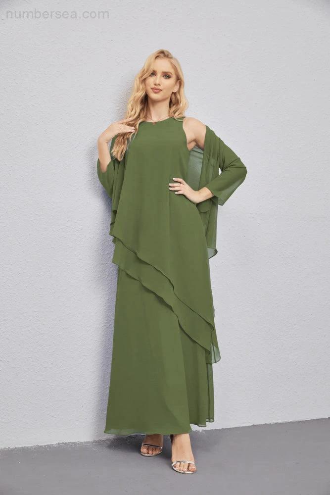 Mother of Bride Dresses with Open Front Lightweight Cardigan Formal Prom Gown 28081 by numbersea