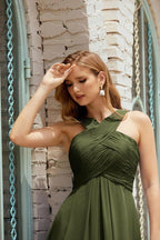 Halter Bridesmaid Dresses Formal Cocktail Prom Gown 28015 by numbersea