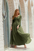 Numbersea Bridesmaid Dress Chiffon Formal Party Dress Evening Dress 28016 by numbersea