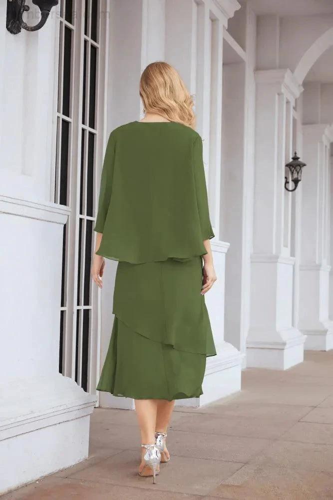 Sunnderly Two-Piece A-line Mother of The Bride Dress Formal Party Gown Dress SY28072 by numbersea