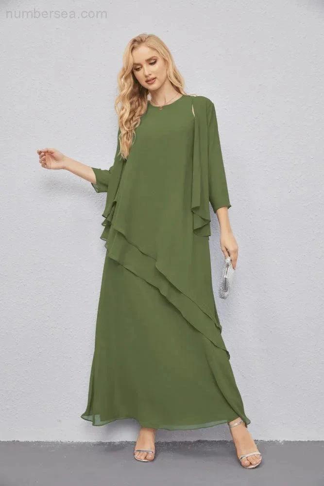 Mother of Bride Dresses with Open Front Lightweight Cardigan Formal Prom Gown 28081 by numbersea