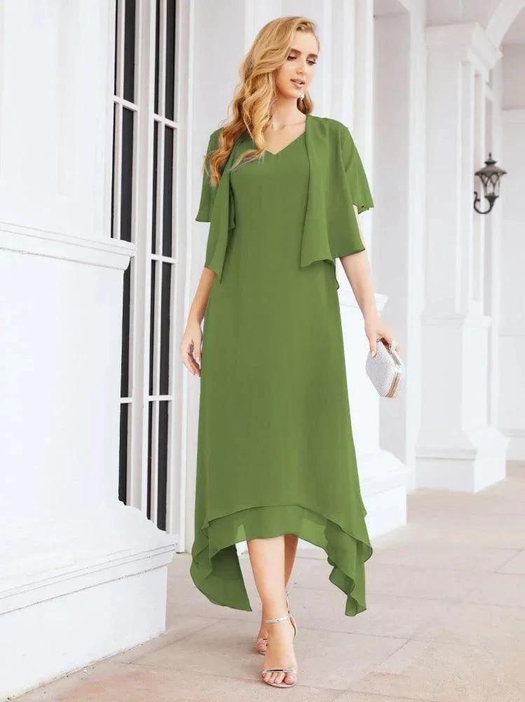 Sunnderly Two-Piece A-line Mother of The Bride Dress Formal Party Gown Dress SY28073 by numbersea
