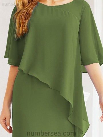 Sunnderly Formal Party Gown Dress Long Mother of The Bride Dresses with Ruffle Cape SY28026