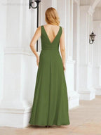 Numbersea Bridesmaid Dresses for Wedding Ruffles Long Formal Prom Gowns 28039 by numbersea