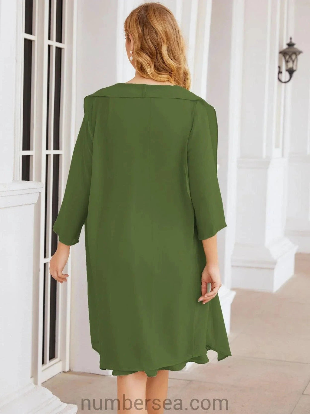 Sunnderly Mother of The Bride Dresses Prom Dress Casual Pleated Dress SY28065 by numbersea