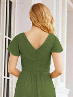 Numbersea Formal Prom Gowns for Mother of The Bride Cap Sleeves Bridesmaid Dress 28047 by numbersea