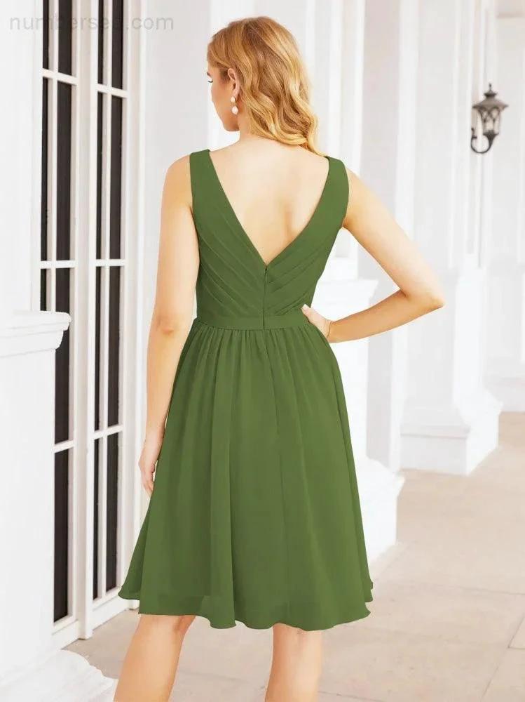 Numbersea Homecoming Dresses Knee Length Skirt V Back 28062 by numbersea