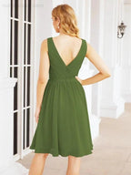 Numbersea Homecoming Dresses Knee Length Skirt V Back 28062 by numbersea