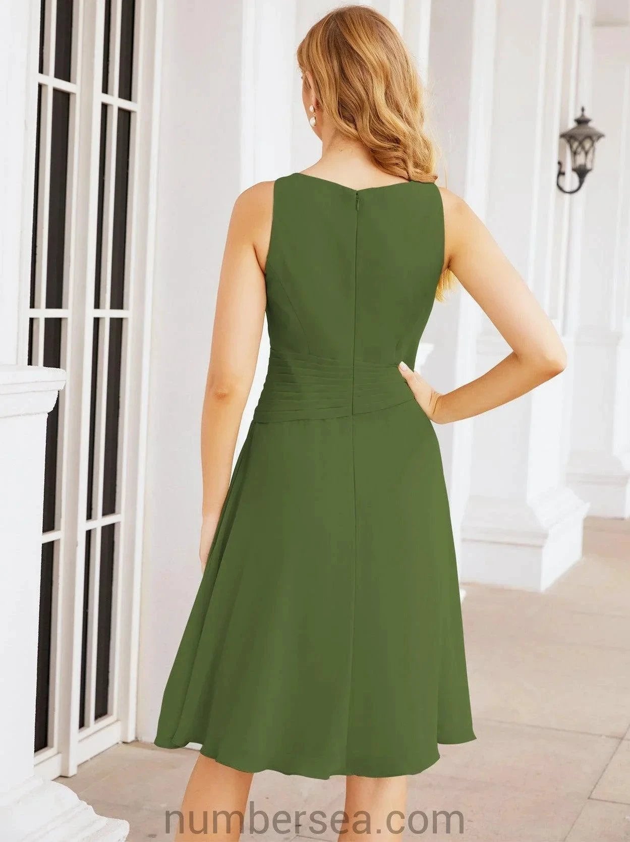 Sunnderly Mother of The Bride Dresses Prom Dress Casual Pleated Dress SY28065 by numbersea