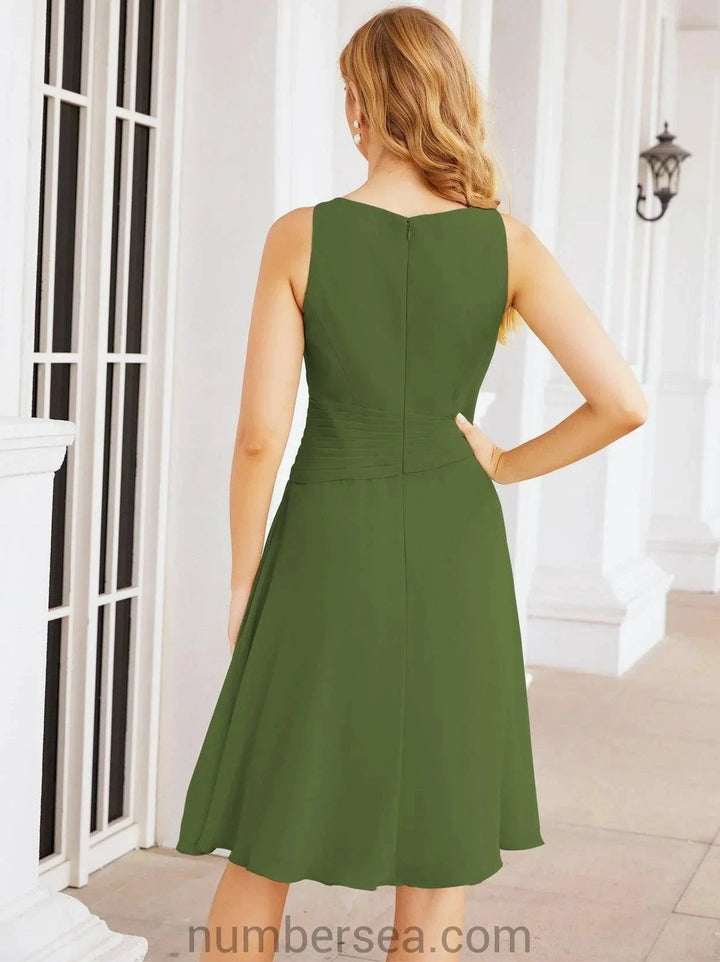 Sunnderly Mother of The Bride Dresses Prom Dress Casual Pleated Dress SY28065 by numbersea