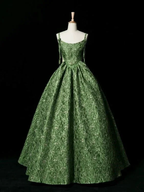 Vintage Green Evening Gown Spaghetti Straps A Line Prom Party Dress Brithday Ball Gown Y7567 by simplepromdress
