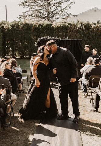 Vestidos de fiesta de tul con apliques de encaje para mujer 2025, vestido de fiesta formal de noche con tirantes finos y abertura 