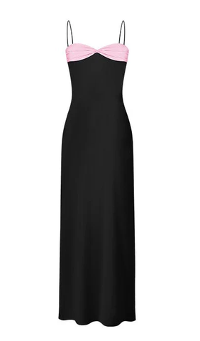 Vestido de noche largo con tirantes finos y escote corazón, vestido de fiesta Y7466
