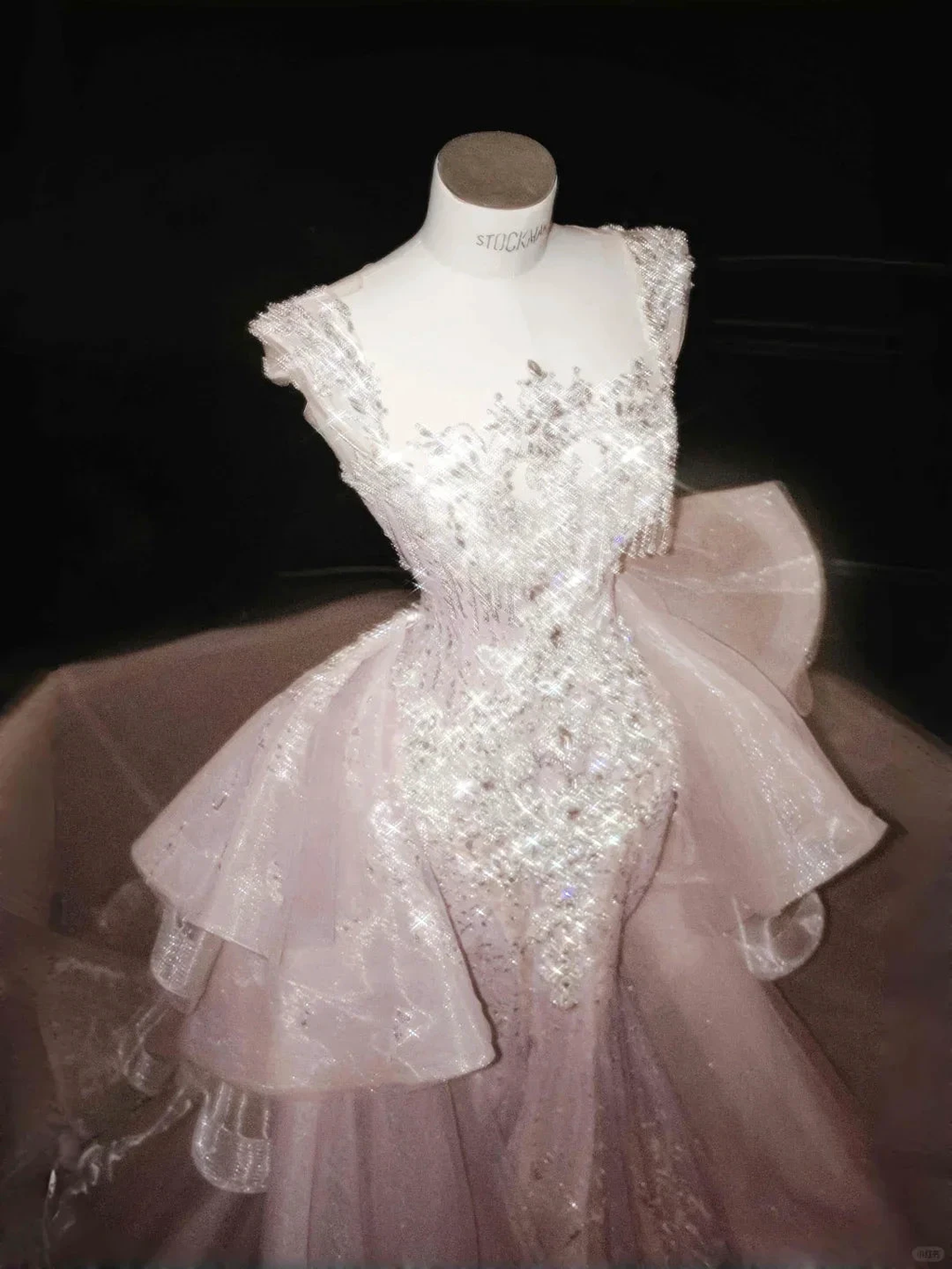 Glamorous Lavender Tulle Beaded Mermaid Prom Dress Formal Evening Dress Y8669 by simplepromdress